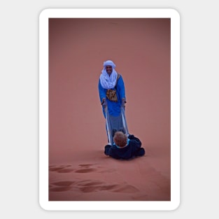 Morocco. Sahara. Sand Dune Downhill - The Berber Style. Sticker